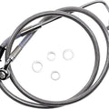 DS Braided Front Upper ABS Brake Line Kit 44" +10" Clear Coated #212058