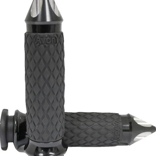 Avon Grips Diamond Contour Spike Grips Black #DIA-65-AN-SPIKE Harley Davidson