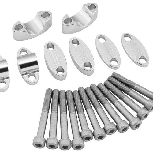 BikeMaster Handlebar Risers for 1" Bars Silver