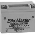 BikeMaster Agm Platinum II Battery #MS12-4L-B for Yamaha/Aprilia/Honda