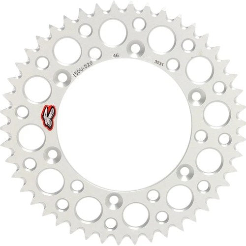 Renthal 520 Ultralight Aluminum Rear Sprocket 46T Silver #150U-520-46GBSI