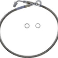 DS Braided Front Upper ABS Brake Line Kit 25-1/2" +4" Clear Coated #212121