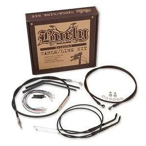 Burly Cable/Brake Line kit for 18" Ape Hangers Black #B30-1074 Harley Davidson