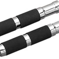 Accutronix Rubber Footpegs Rigid Mount 7 -3/4in. Chrome
