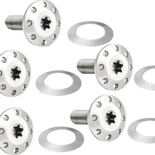 Arlen Ness Floating Brake Rotor Bolts Front Silver 5-Pack #300-906
