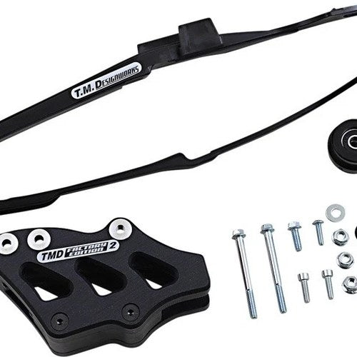 TM Design Dirt Cross Factory Edition 2 Chain Slide-n-Guide Kit Black DCK-OR11-BK