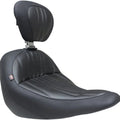 Mustang Touring Solo Seat With Backrest Dagger Stitch #79041 Harley Davidson