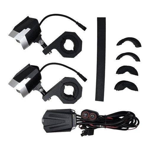 Pathfinder Dual Switchback LED Lights w/Wired Remote Black/Silver