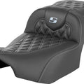 Saddlemen RoadSofa LS/CF Ext. Reach Seat Silver Stitch #285039 Harley Davidson