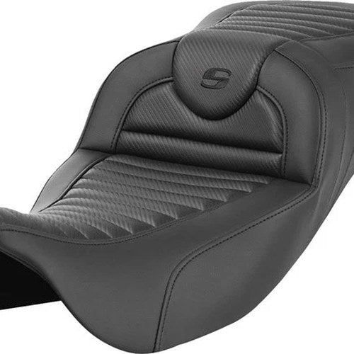 Saddlemen RoadSofa CF Tuck-N-Roll Ext. Reach Seat #285053 Harley Davidson