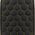 Saddlemen RoadSofa HC Gravestone Sissy Bar Pad Gold Stitch 6.5" W x 11" H