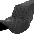 Saddlemen Step-Up LS Ext. Reach Seat F. Lattice Gray Stitch Black #284747