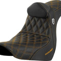 Saddlemen Sdc Performance Gripper Seat With Backrest Gold Stitch #284871