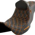Saddlemen Sdc Performance Gripper Seat With Backrest Orange Stitch #284861