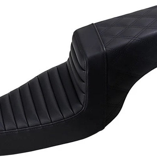 Saddlemen Step-Up LS Tuck-N-Roll Seat Black #284135 Harley Davidson Sportster
