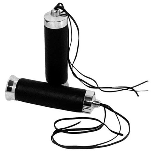 Emgo Buffalo Fringe Grips 150mm For 7/8" Handlebars Chrome