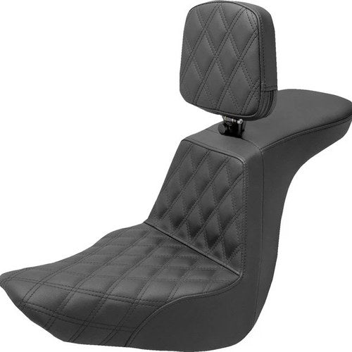 Saddlemen Tour Step-Up LS Seat With Backrest F. Lattice Stitch #284628