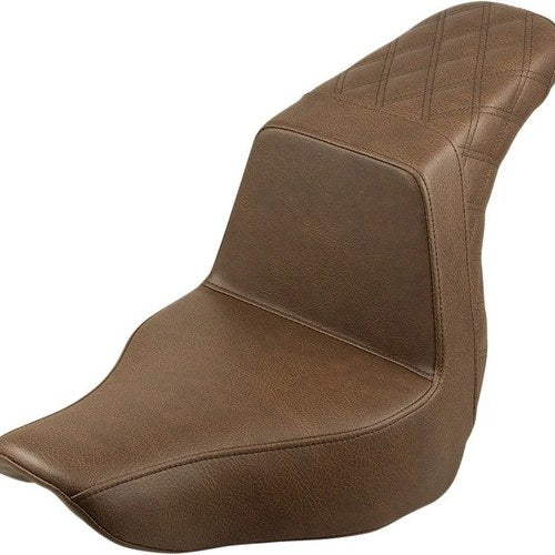 Saddlemen Step-Up LS Seat R. Lattice Stitch Brown #283762 Harley Davidson