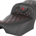 Saddlemen RoadSofa LS/CF Ext. Reach Seat Red Stitch #285005 Harley Davidson