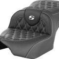 Saddlemen RoadSofa LS Seat White Stitch Harley Davidson Road Glide/Street Glide