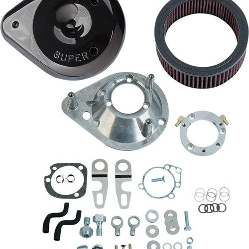S&S Teardrop Air Cleaner Kit Gloss Black 170-0307E Harley Davidson Sportster