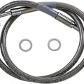 DS Braided Front Upper ABS Brake Line Kit 31-1/2" +10" Clear Coated #212124