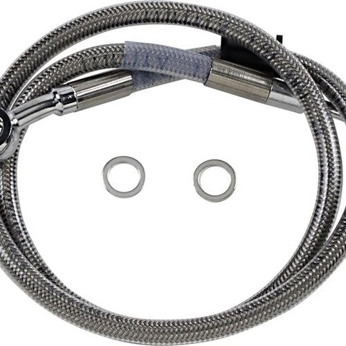 DS Braided Front Upper ABS Brake Line Kit 30-3/4" +4" Clear Coated #212085