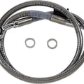 DS Braided Front Upper ABS Brake Line Kit 30-3/4" +4" Clear Coated #212085