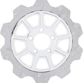 Lyndall Crown Cut 9-Spoke Front Brake Rotor 11.5" Silver/Chrome #2002-1033