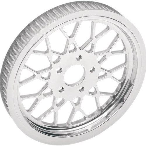 Bdl 1.5" Rear Belt Pulley Mesh 65T Polished #RPMS-65 Harley Davidson