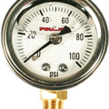 Feuling Liquid-Filled Pressure Gauge Black with Bottom 1/8 Npt Port White