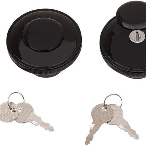 DS Screw-In Non-Vented Locking Gas Cap Glossy Black #212011