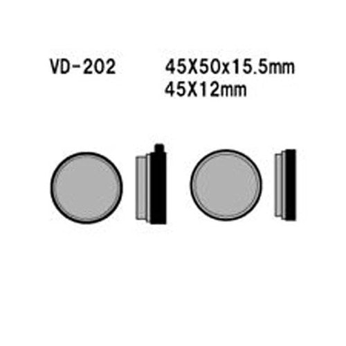 Vesrah VD-202 Semi-Metallic Brake Pads Front #VD-202 for Honda/Harley Davidson