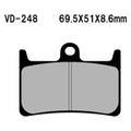 Vesrah VD-248/2 JL Sintered Metallic Brake Pads Rear for Honda CB1000R/VFR1200F
