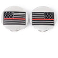 Figurati Designs Swingarm Covers US Flag Red Line Polished #FD73-AFRL-SS
