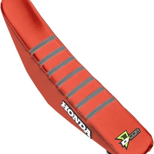Dcor Ribbed Seat Cover 2017 Geico Red/Red/Gray for Honda CRF250R