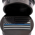 Figurati Designs Swingarm Covers US Flag Blue Line Black #FD71-AFBL-BLK