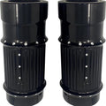 Covingtons Dimpled Fat Fork Leg Bells Black #C1116-B Harley Davidson