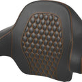 Saddlemen RoadSofa HC Tour-Pak Backrest Pad Orange Stitch 284929 Harley Davidson