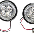 Ciro Fang Inserts For Deuce/Bullet Turn Signals 1156 LED Black Red Rear