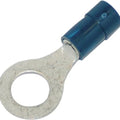 Namz Ring Terminals for 14-16 Gauge Wire 1/4" Blue 25-Pack