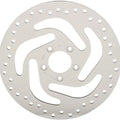Drag Specialties Polished Stainless Steel Drilled Brake Rotor Front #1095644