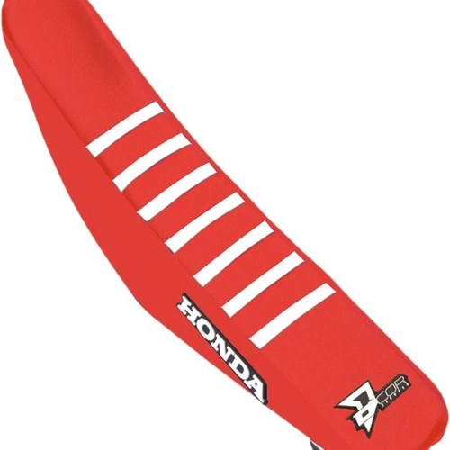 Dcor Ribbed Seat Cover 2018 Geico Red/Red/White #30-10-470 for Honda Crf