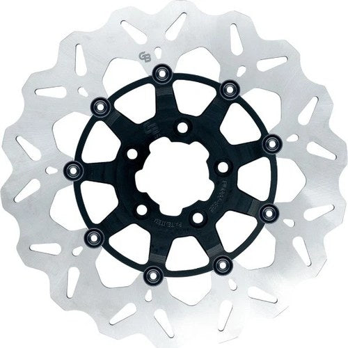 GBrakes Floating Wave Brake Rotor 12.5" Front Black #GBDU007 Harley Davidson