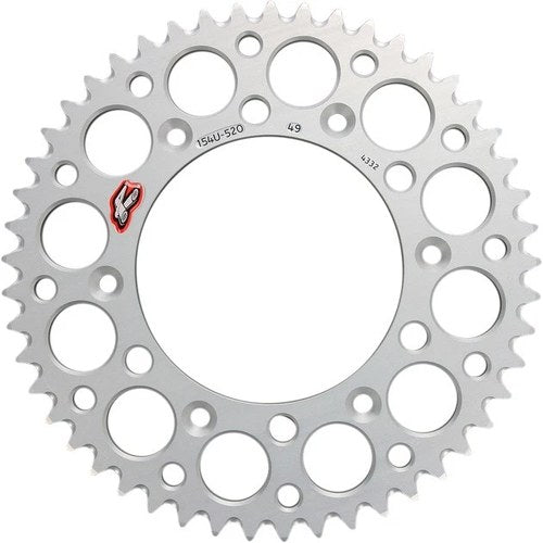 Renthal Sprocket Rear 49T 520 Ultralight Aluminum Silver #154U-520-49GRSI Honda