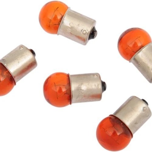 Drag Specialties Small Globe Bulb Amber 10W 1156 5-Pack
