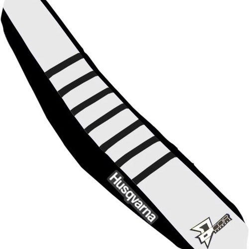 Dcor Ribbed Seat Cover Black/White/Black Husqvarna TC 125/FC 250/FC 350/FC 450