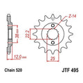 JT Front Sprocket 520 15T #JTF495.15 Ducati Paso 750 1988