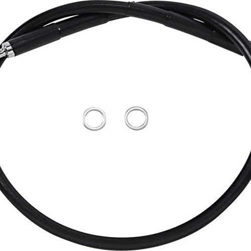 DS Black Vinyl Front Upper ABS Brake Line Kit 25-1/2" +4" Black #212103