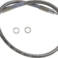 DS Braided Front Upper ABS Brake Line Kit 23-1/2" +2" Clear Coated #212096